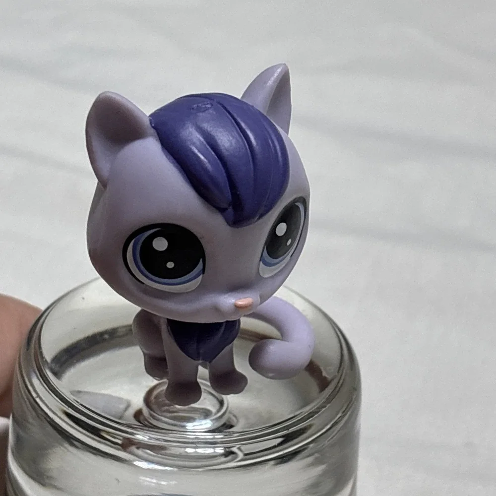 Littlest Pet Shop‎ LPS #2-76 Dane Catso Cat Purple Kitty Blue Eyes